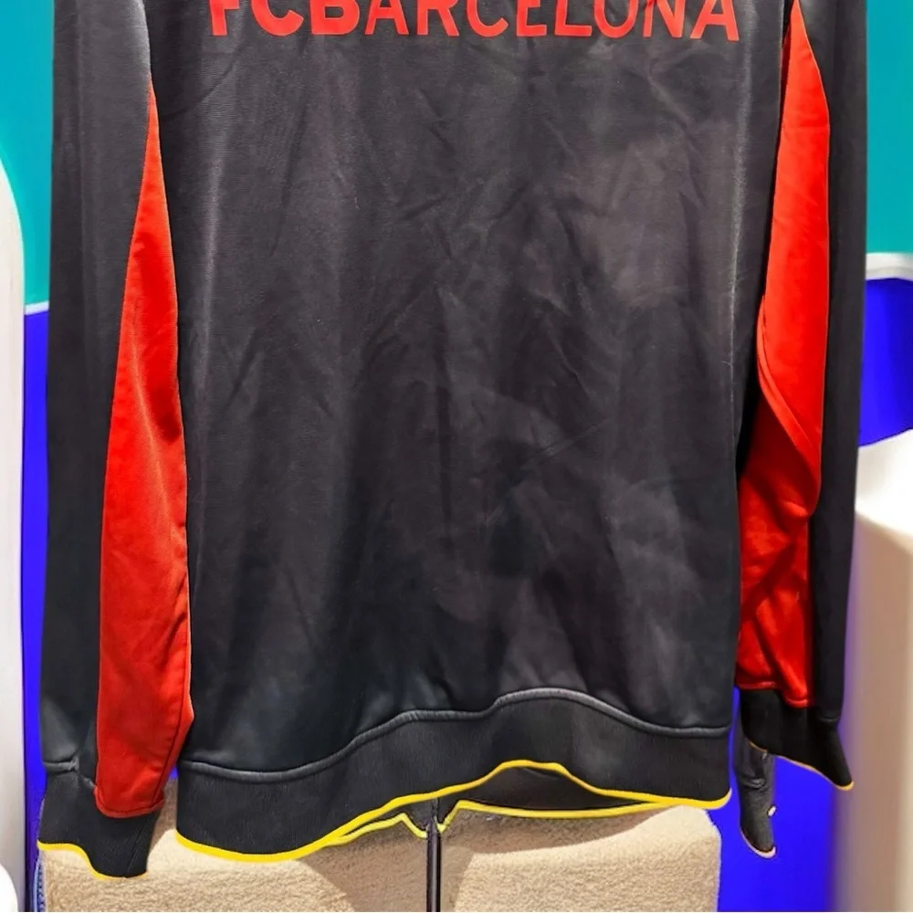 FC Barcelona Black and Red Track Jacket MEDIUM collard